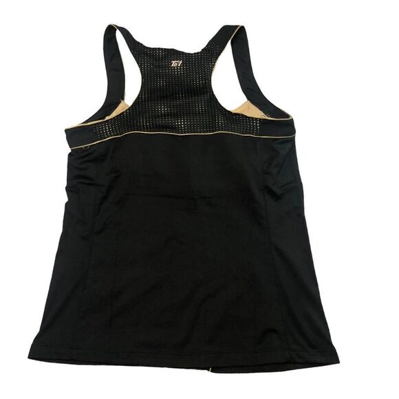 Tail Activewear Racerback Tank Black/Gold Piping/ Bra  Size Small New With Tag - Picture 3 of 12